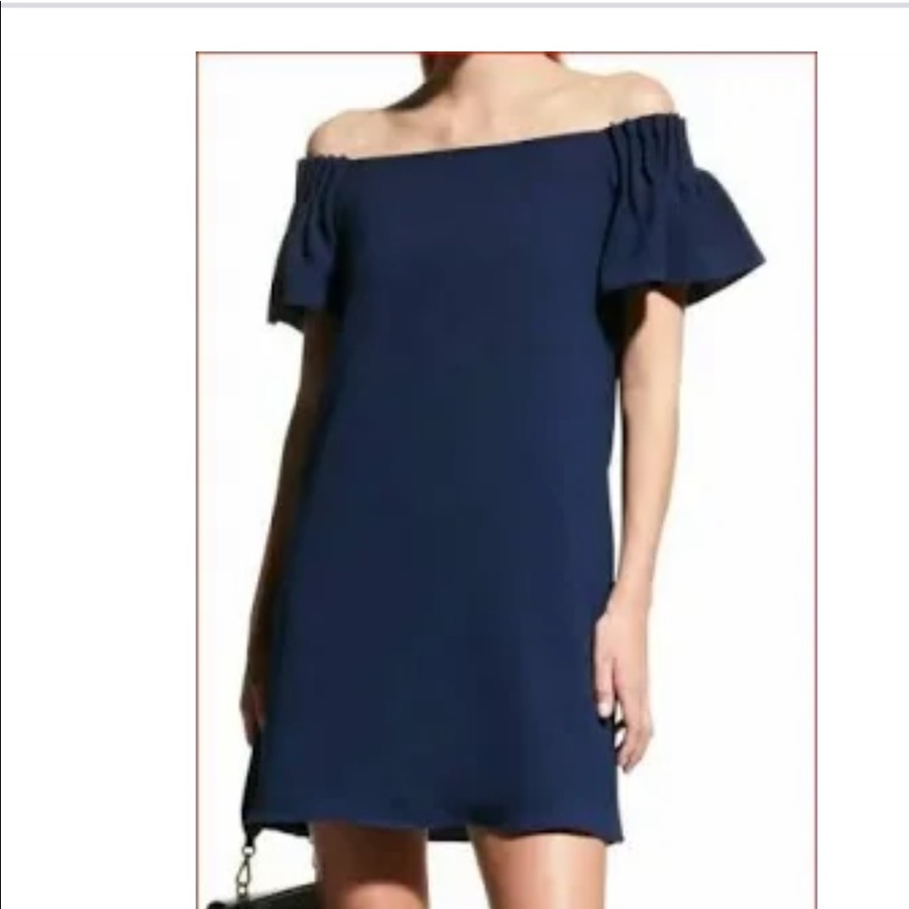 Trina Turk Exceptional Indigo Off-Shoulder Dress Size M - Worn Once!